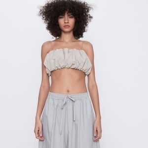 Zara jacquemus look voluminous crop top small